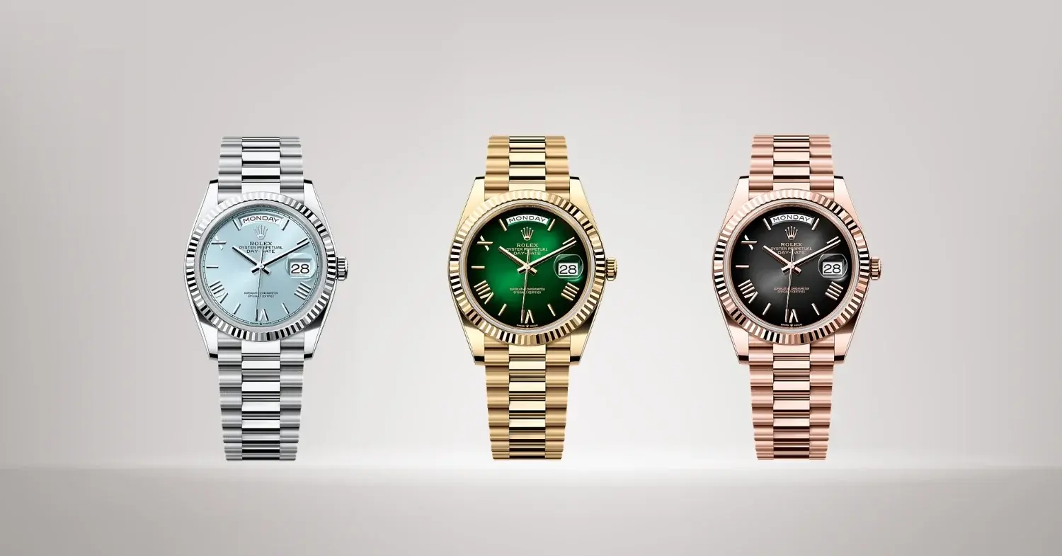 Luxury Rolex Day-Date gold watch — we buy and sell fine watches.