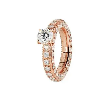 Rose Gold Pavé Ring at Roma Jewelry